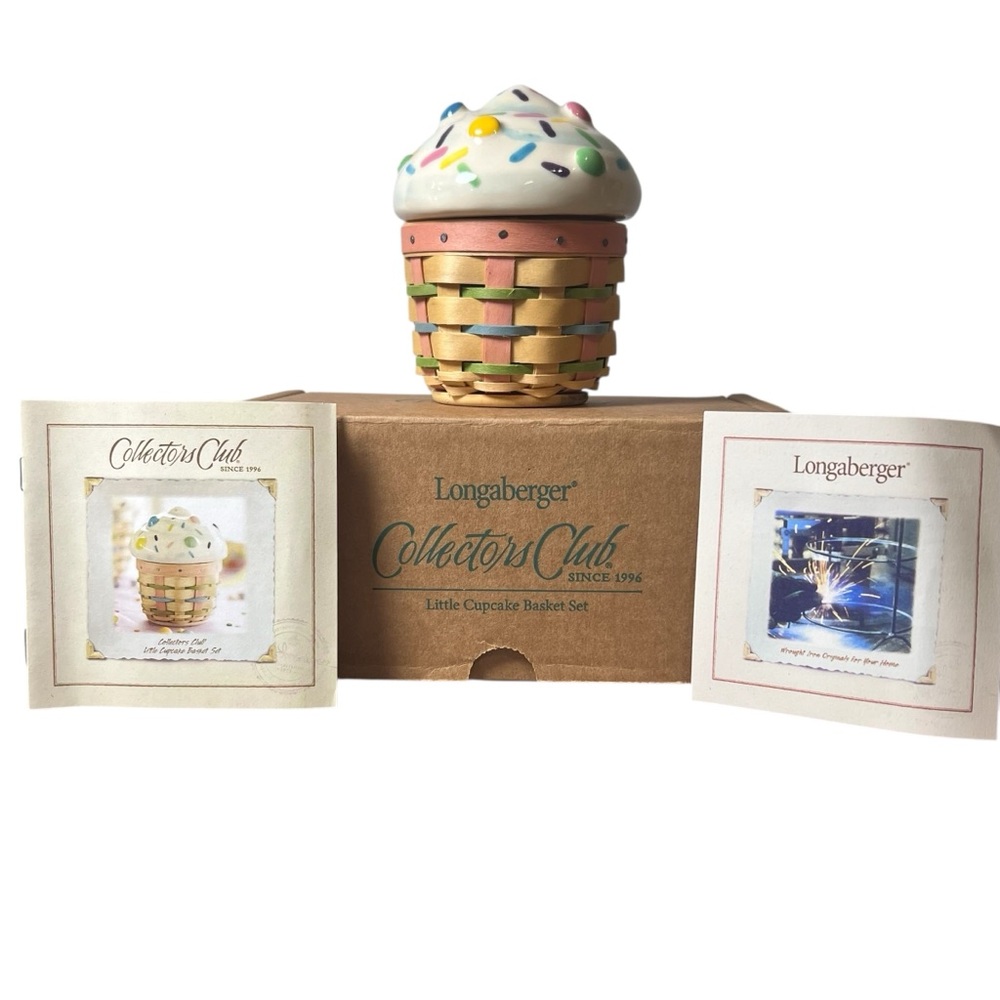 Longaberger Collectors Club Little Cupcake Basket Set 2006 NIB 10th anniversary